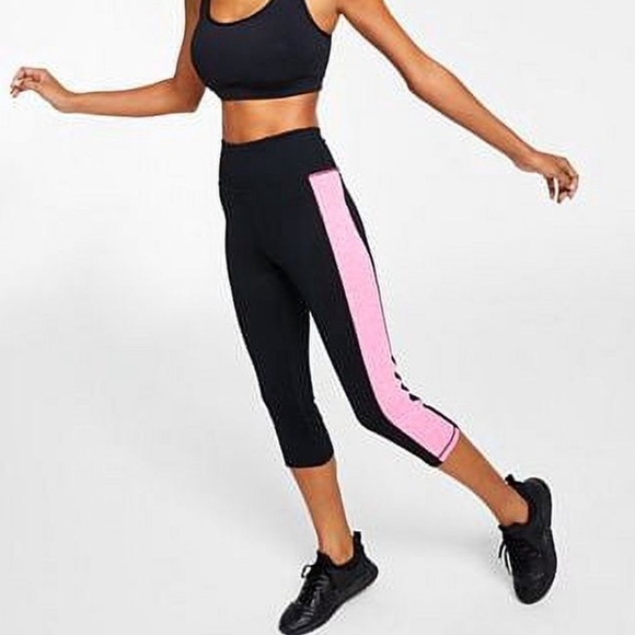 ID Ideology Women's Colorblocked Cropped Leggings Pink phalaeno Size 1X - Picture 3 of 11